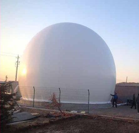 Dual membrane biogas storage cabinet