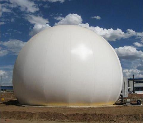 Dual membrane biogas storage cabinet