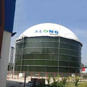 Installation of steel plate anaerobic reaction biogas fermenter Installation of steel plate anaerobic reaction biogas fermenter